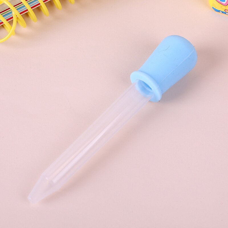 Babymatning medicin dropper verktyg 5ml silikon pipett mat dropper plast graderad pipett dropper för laboratorietillbehör