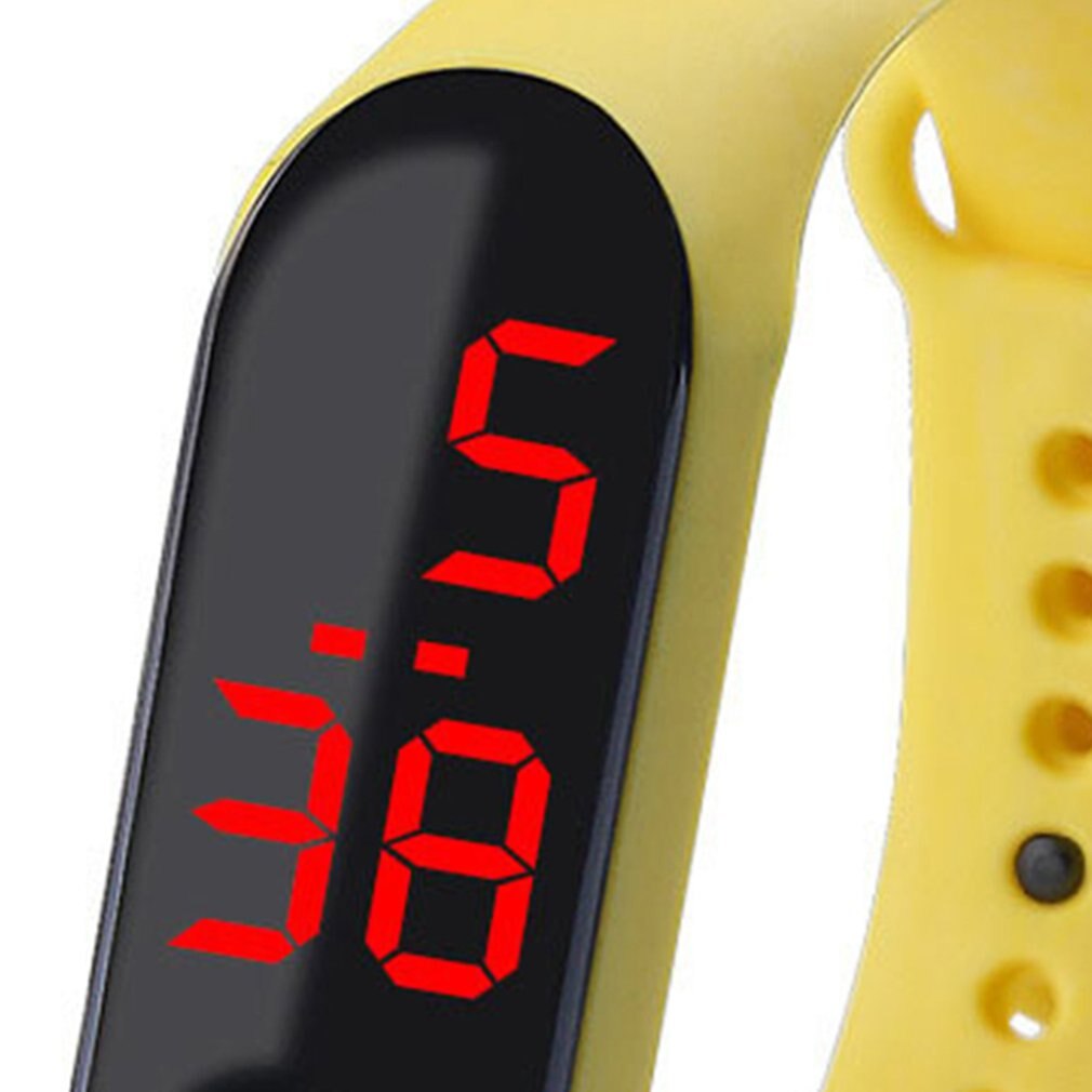 Led digitalt ur lys touch screen armbåndsur til børn elektronisk ur led afslappet sportsarmbånd til mænd og kvinder