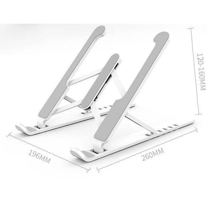 DQR Laptop Stand - Adjustable Aluminum Alloy - Portable Notebook Holder - 7-Speed Height - Foldable