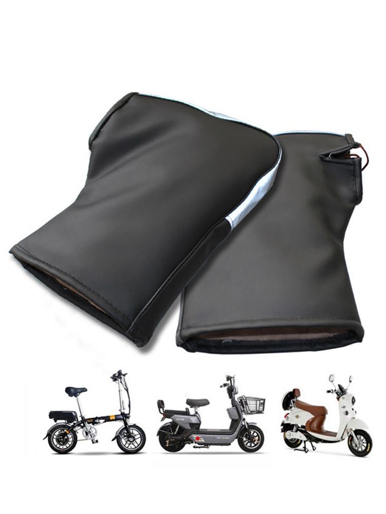 Winddicht Waterdicht Winter Motorfiets Stuur Handschoenen Thermische Met Reflecterende Strip Warm Motorbike Handle Bar Hand Cover Moffen