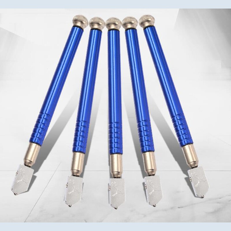 Glass Cutter Diamond Tip Steel Blade Cutting Tool Oil Feed Glass Cutter Antislip Metal Handle 180mm For Hand Tool Glass Cutting