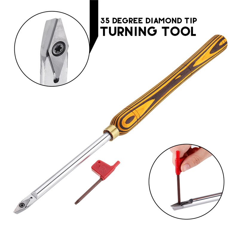 Beste Prijs 460mm Hout Draaien Gereedschap Diamond Ronde Of Vierkante Carbide Getipt Met Insert Straight Set Houtbewerking Tool: Corner Chisel
