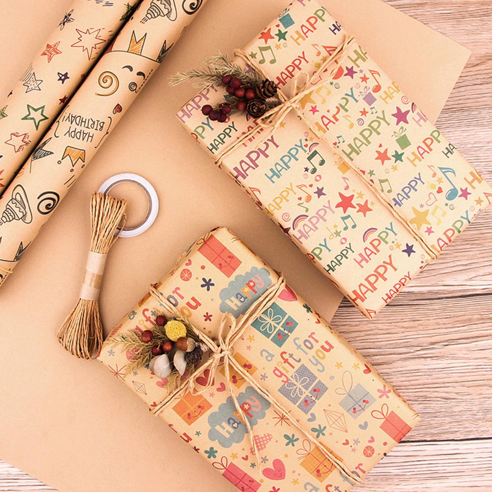 Gran papel de envolver caramelos reutilizable Kraft papel de embalaje de papel de una cara papel de envolver caramelos s para Bar de papel de embalaje
