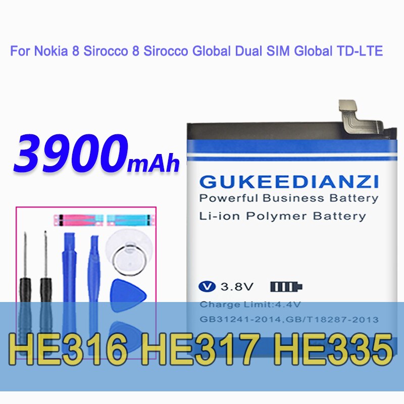 er316 Batterie Für Nokia 6 N6 TA-1000 TA-1003 TA-1021 Für Nokia 7 8 7 Plus 7.1/8 Sirocco er317 er335 er345 er347 er346 er333: HE333