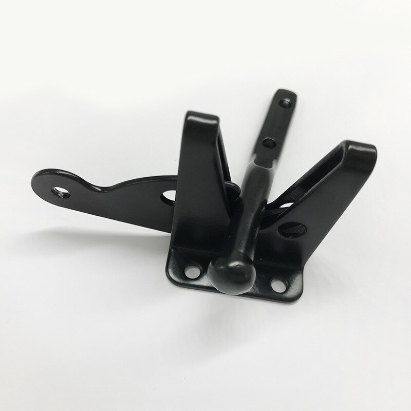 Self Locking Gate Latch Automatic Gravity Lever Fence Gate Lock for Wood Fence Gate Door Latches Steel Black