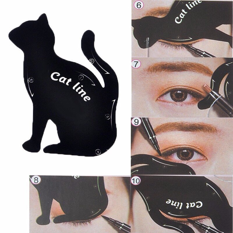 2 pcs/ set Eye Liner Makeup DIY Cat Eye Eyeliner Stencil Eyebrow Stencils Models Eyebrow Eyes Liner Template Shaper