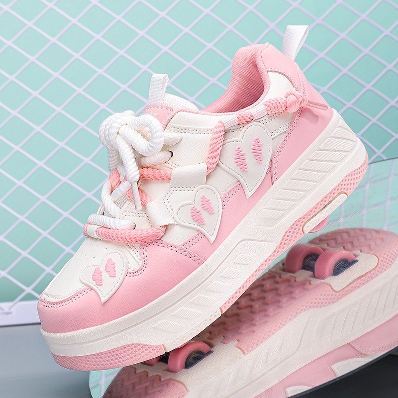 Rulleskøjtesko til børn, drenge og piger, sneakers med aftagelige hjul