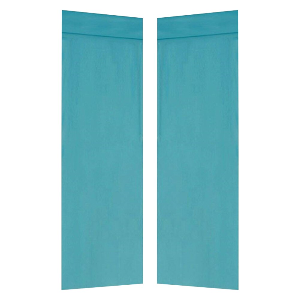 2pcs Home Panel French Privacy Protection Kitchen Decorative Magic Sticker Shading Bedroom Blackout Drapes Blinds Door Curtain: Sky Blue