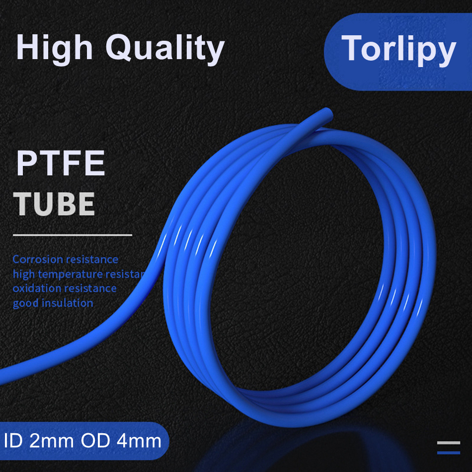 Tubo Torlipy de PTFE azul de para extrusora Hotend Feed Bowden 1,75 filamento ID2mm OD4mm poli tetra fluoroetileno