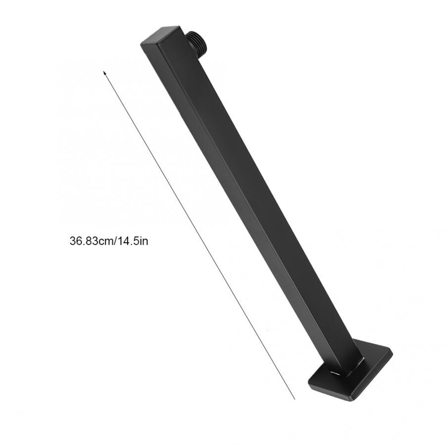 Chrome Shower Pipe 14 inch Wall Mounted Stainless Steel Square Straight Shower Extension Arm Bathroom Access Hortum