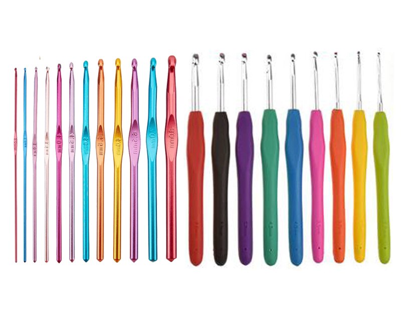 Crochet Hooks Set With Case 14 Styles Knitting Needles Set DIY Needle Arts Craft Scissors Markers Sewing Tools GYH: 21 Pcs Crochet Hooks