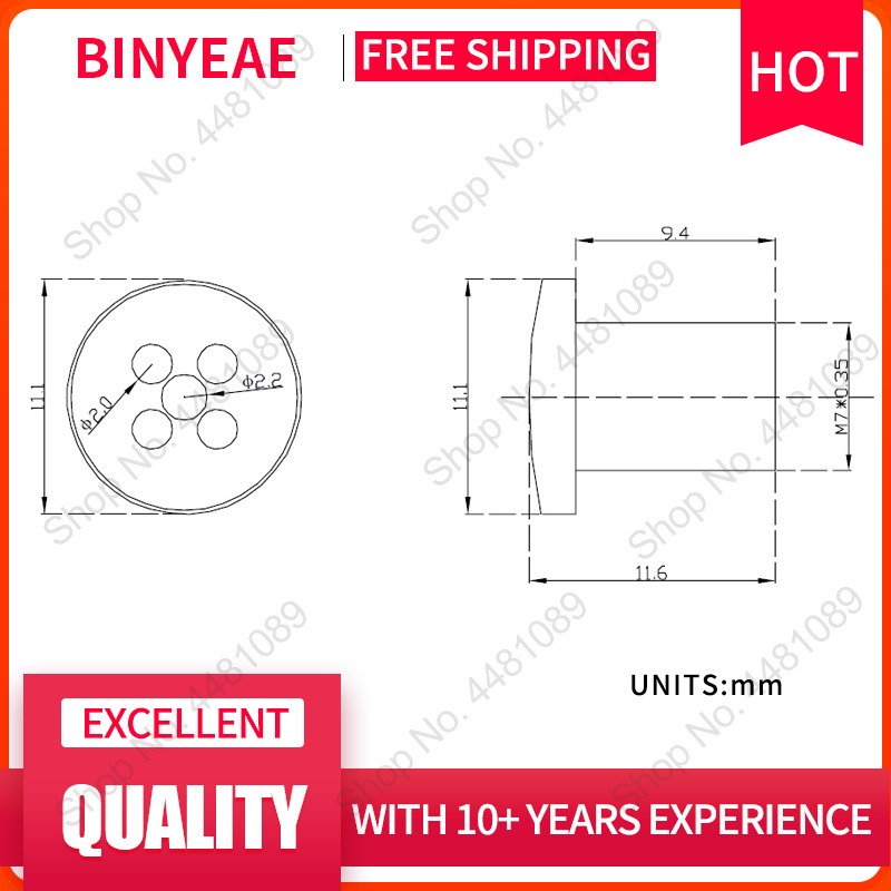 Binyeae  m7 knap linse  fl 12mm pin hul linse til 1/3 ccd med  f2.0 mini cctv  hd 1 megapixel linse til sikkerhedskamera linse