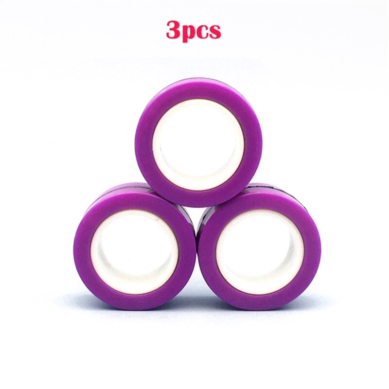 Hot 3 sztuk magnetyczne Spinne Fidget pierścień Spinner magnes zabawki typu Fidget Unzip antystresowy dla dzieci dorosłych magnetyczne pierścienie...