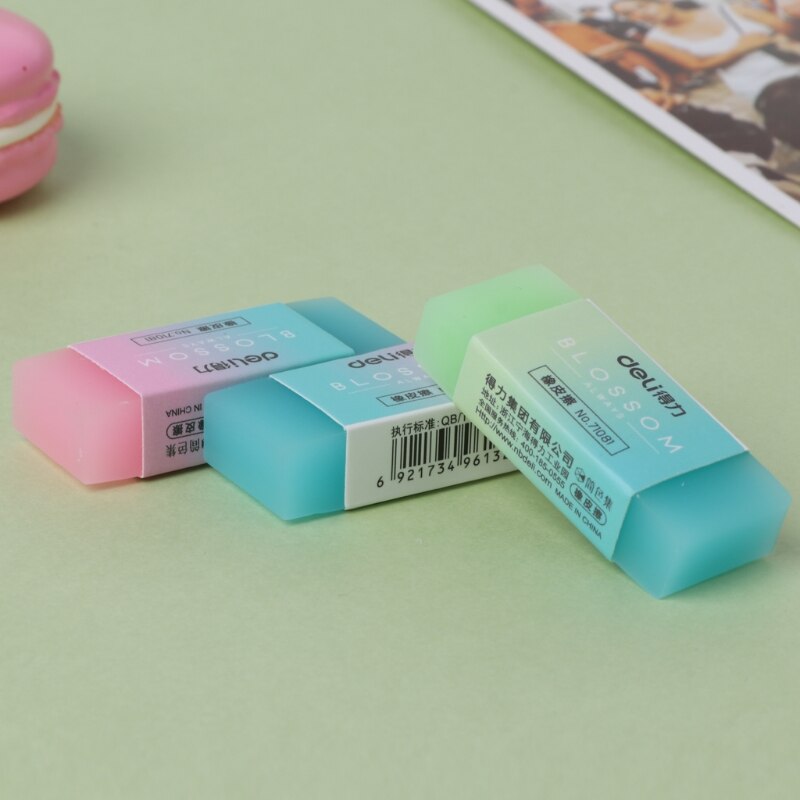 Cubes souples et durables, gommes à crayon colorées mignonnes en caoutchouc pour écoliers