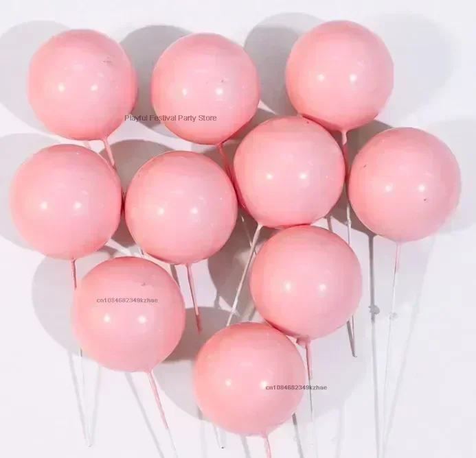 10 unids/pack 2-4cm bola pastel Topper DIY pastel decoración Cupcake insertar tarjeta banderas para Baby Shower suministros de de cumpleaños: S / Verde claro