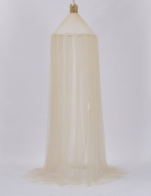 Cúpula cama dossel de algodão mosquito net cama pendurado cortina para crianças do bebê leitura jogar decoração casa: yellow