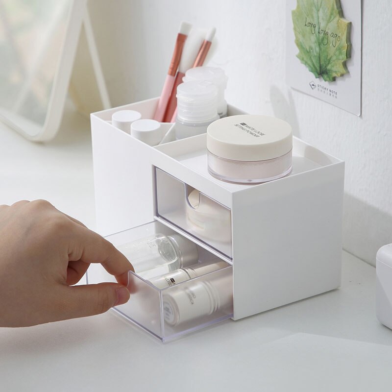 Make-up organizer lades plastic cosmetica opbergdoos sieradencontainer make-up koffer make-up kwasten houder organizers