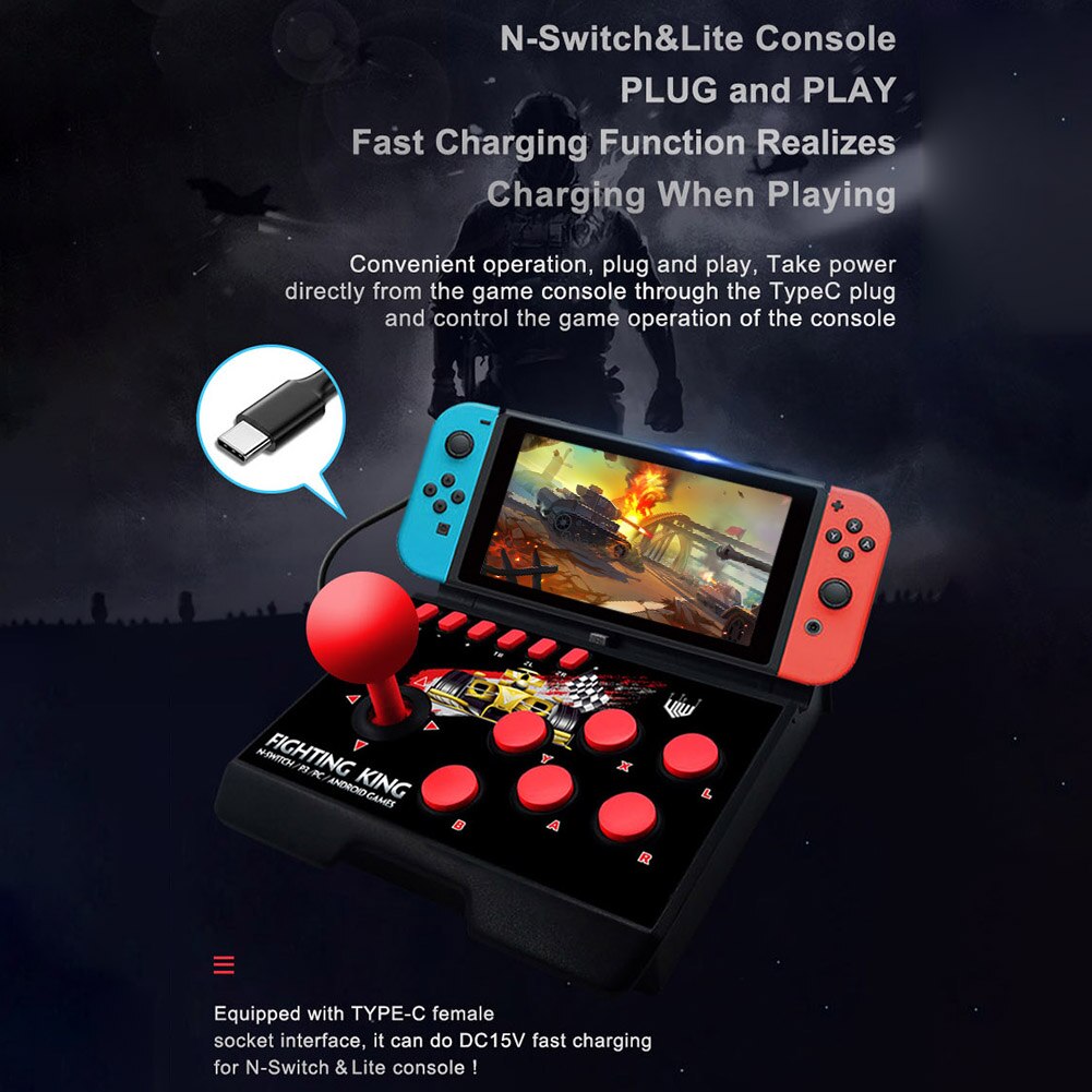 USB C Wired Mini Joystick Handheld Controller für N-Schalter/PS3/PC/Android mit Empfänger Gamepad USB Empfänger