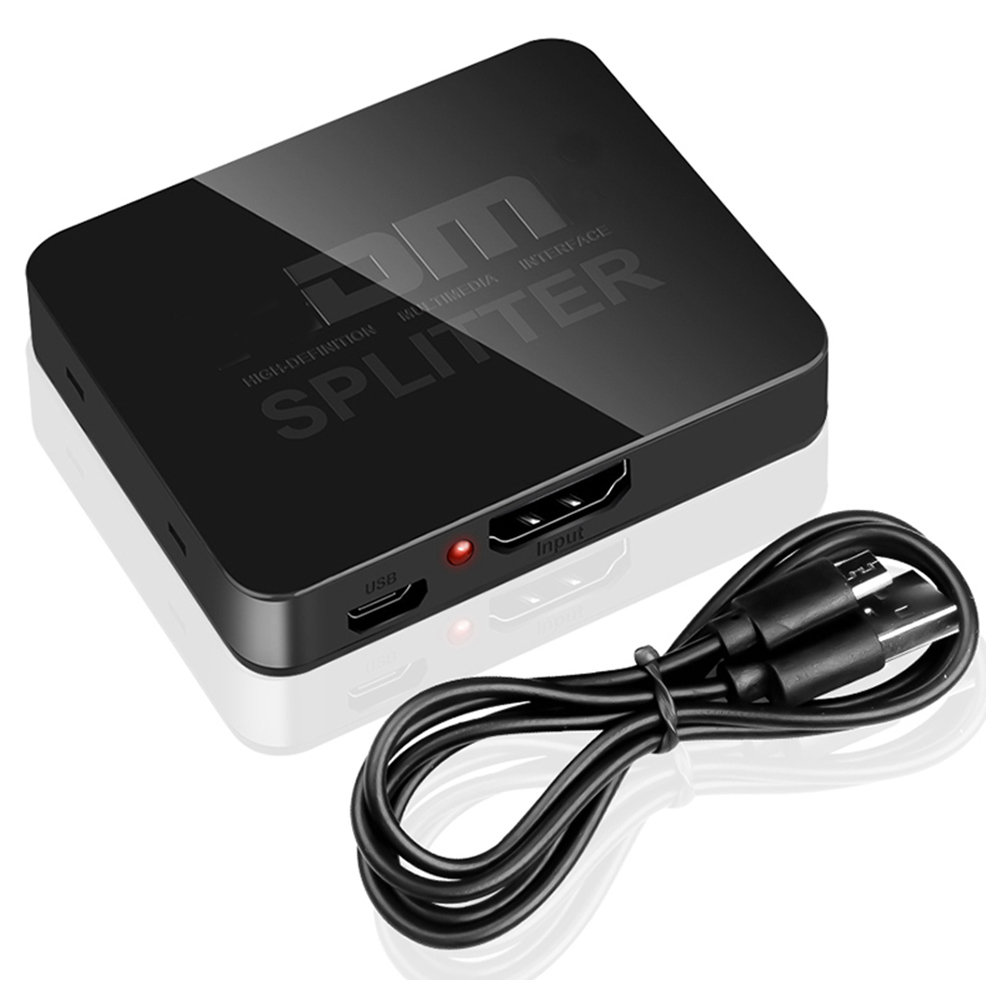 4K HDMI-compatibele 1x2 splitterschakelaar 1 in 2 uit videodistributeur versterker dubbel display voor box pc-monitor projector laptop: Default Title