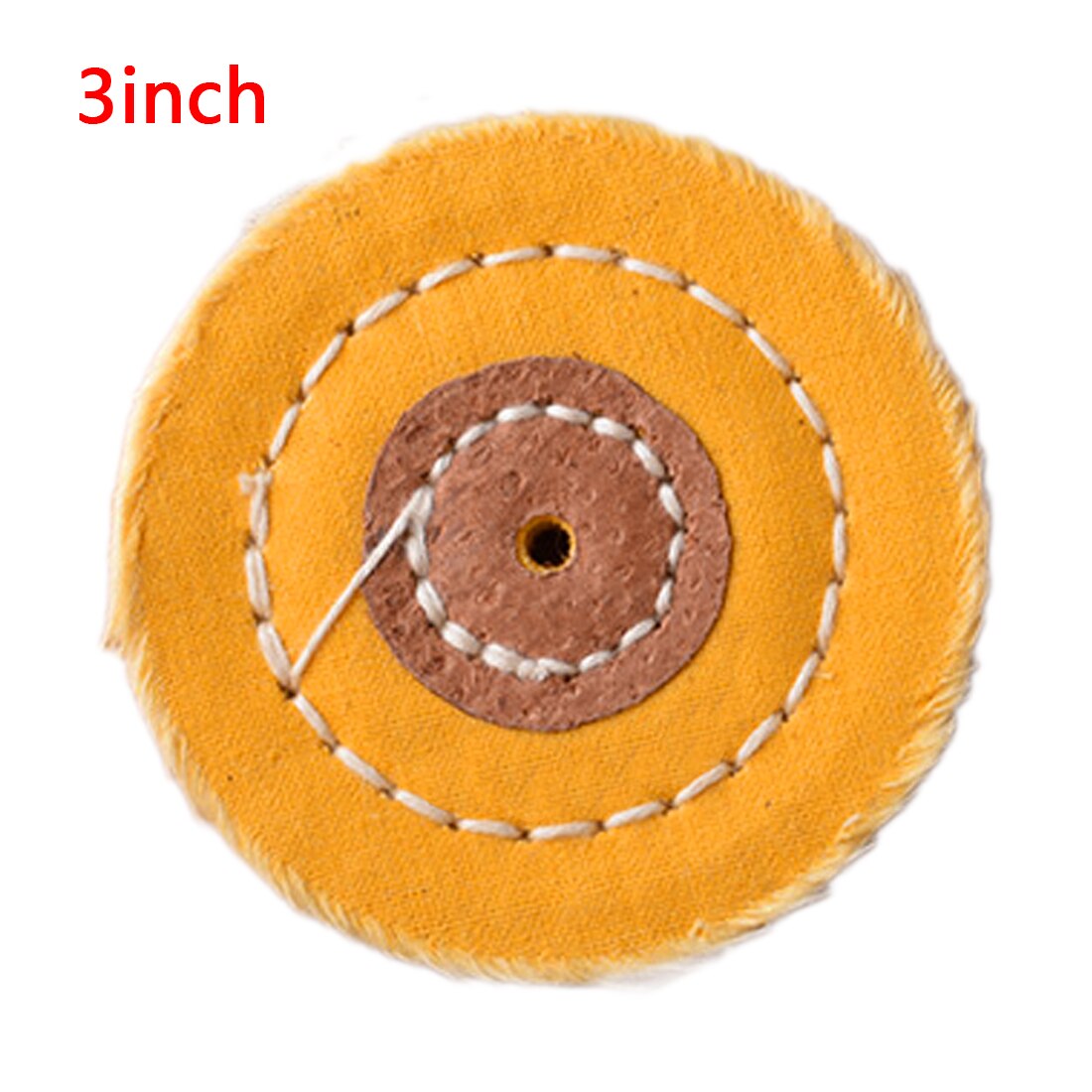 4mm indre diameter 50-300mm bomull loduk polerhjul måke sølv smykker speil maskinvare poleringshjul verktøy gul: 3 tommer 75mm