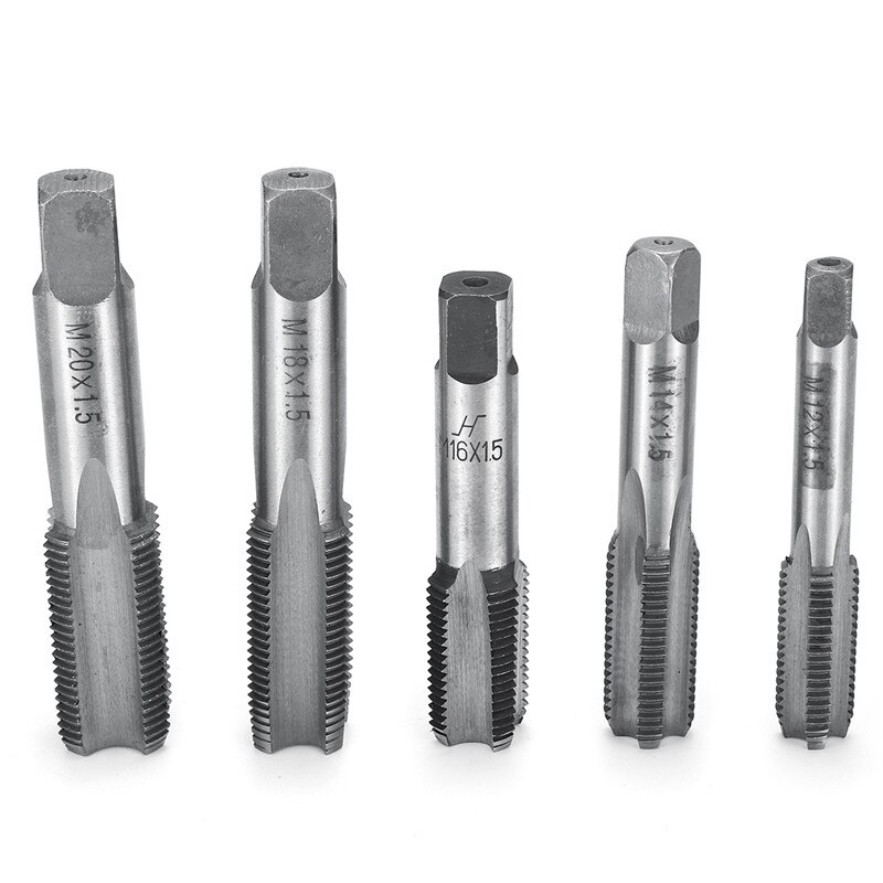 2X M12 M14 M16 M18 M20 1,5mm paso HSS derecha recta rosca fina grifo conector métrico herramientas de mano para el mecanizado de moldes