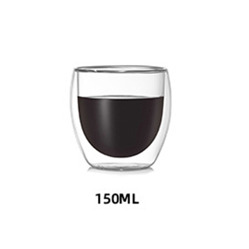 Heat resistant Double-layer Thermo Glass Creatives Egg-Shaped Cup For Drink Coffee Milks FBS889: 150ml