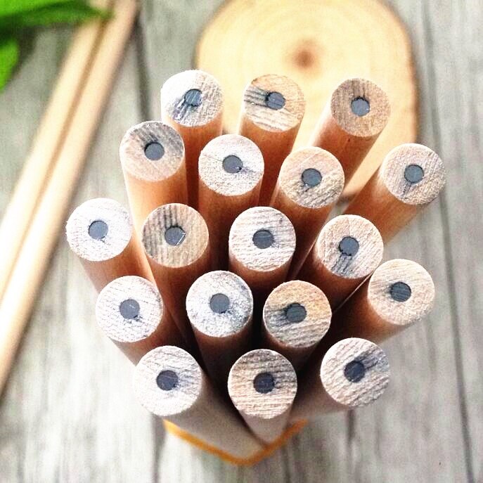 100pcs/lot Cute Natural Wood Pencil HB Blank Non-toxic Standard Pencil Office School Supplies Stationery: NO1 Circular