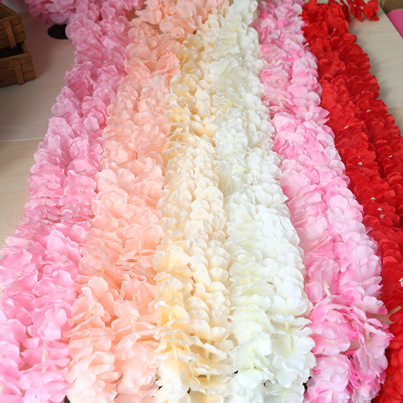 Artificial Flower Belt Wedding Flower String Hydrangea String Decoration Wisteria Rattan Orchid Flower String Flower Belt