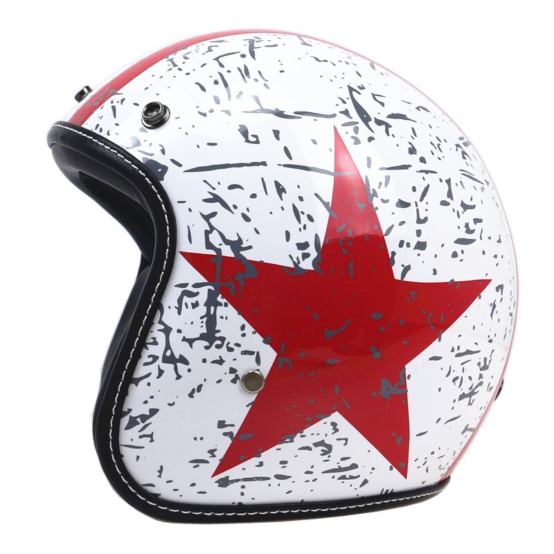 Zr052 serier ekstra letvægts motorcykelhjelm dot godkendt low profile open face helemt vintage hjelm