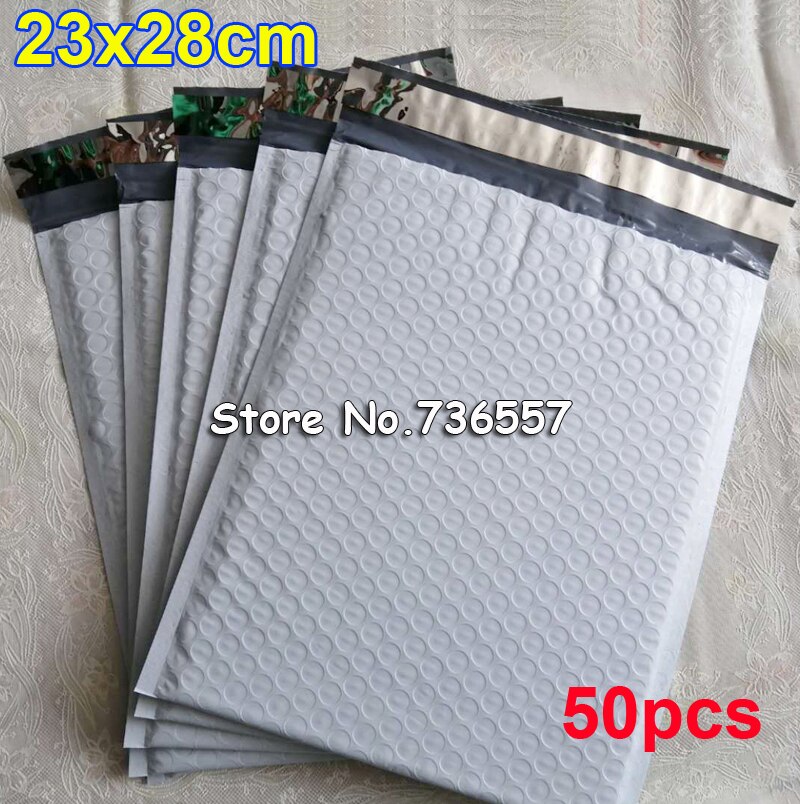 White Foam Envelope Bags Self Seal Mailers Padded Envelopes With Bubble Mailing Bag Packages Bag: 50pcs 23x28cm
