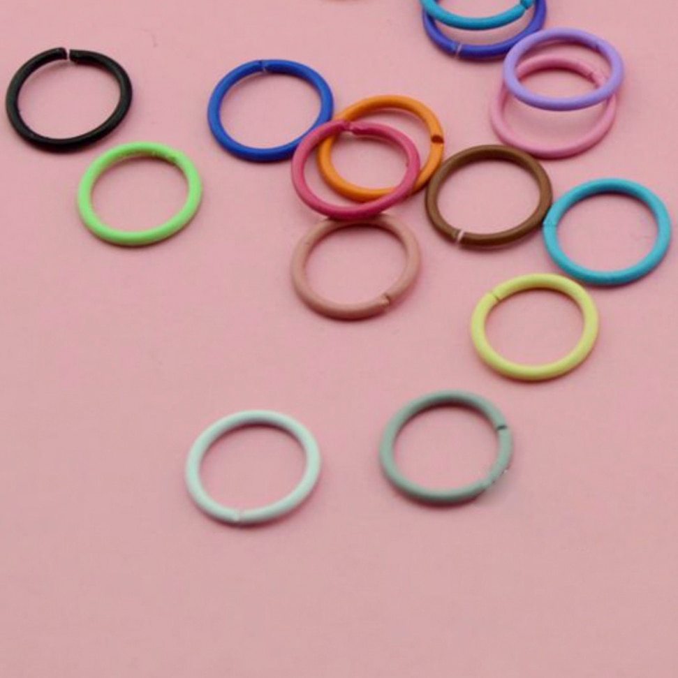 100 pcs/lot 1x10mm Bunte Metall DIY Schmuck Erkenntnisse schließen Einzelnen Loops Jump Ringe & split Ring für schmuck machen