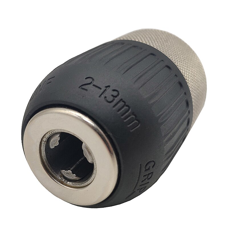 3-Jaw Keyless Drill Chuck 1/2inch 2-13mm 1/2-20UNF Quick Change Adapter SDS-Plus Shank 1/4" Hex Square For Hammer Drill