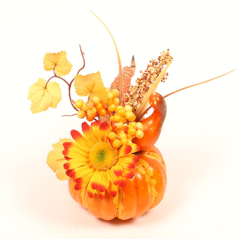 Simulación 3D calabaza hoja de arce Granada decoración de la Mesa Halloween otoño Decoración Accesorios calabaza decoración del hogar