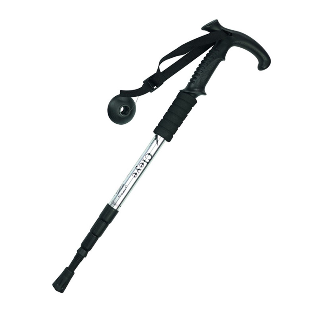 Adjustable 4 Section Trekking Walking Hiking Sticks Telescoping Anti Shock Cane