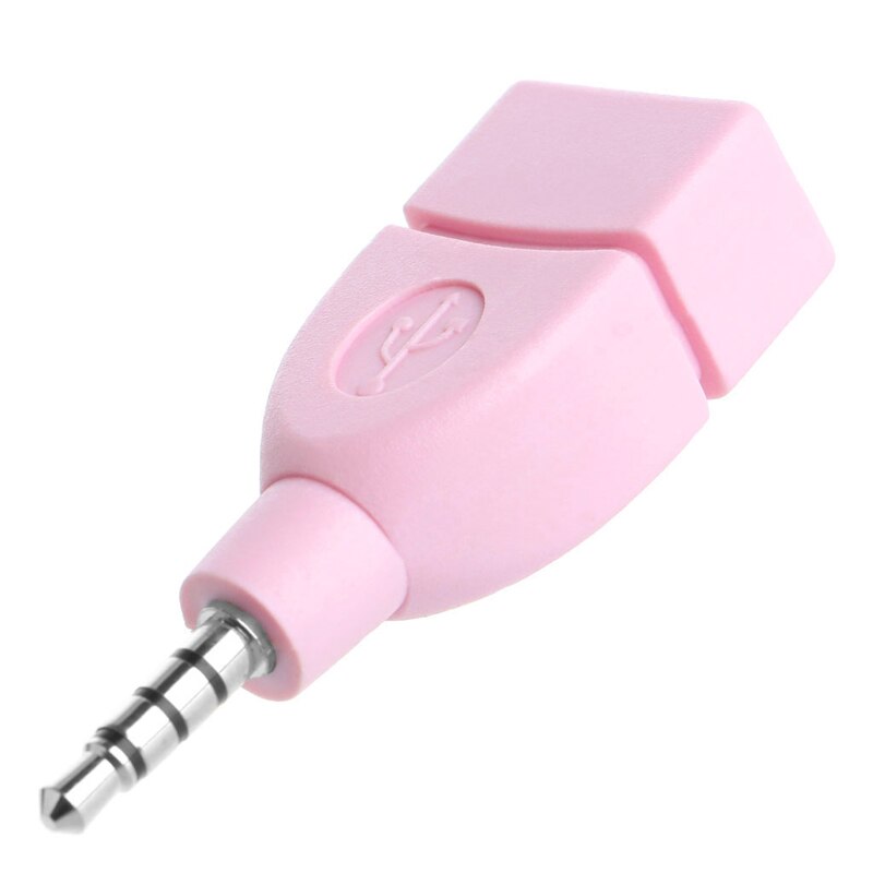 Universele 3.5Mm Male Aux Plug Jack Naar Usb 2.0 Female Converter Adapter