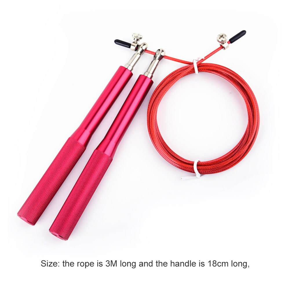 Adjustable Workout Sports Skipping Rope Training Fitness Anti-slip Jumping Rope Exerciser Equipments Gym Training: Red