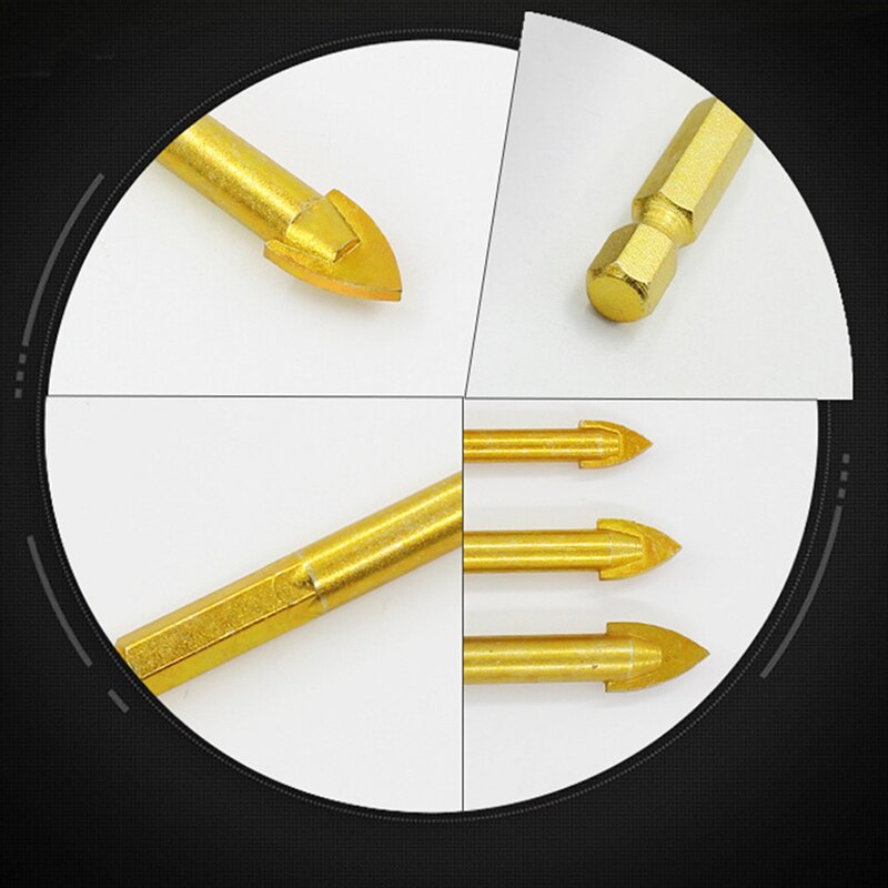 5 pièces/ensemble 3-10MM en acier allié ensemble de forage pour carreaux de verre en céramique miroir porcelaine marbre matériel accessoires