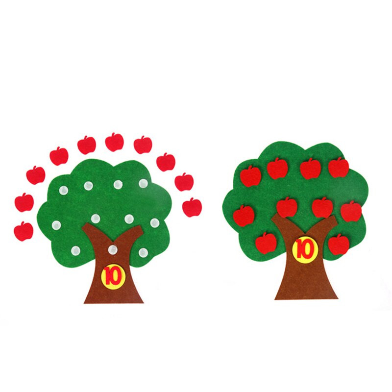 Baby Onderwijs Speelgoed Apple Bomen Intelligentie Kleuterschool Diy Weave Doek Vroeg Leren Onderwijs Speelgoed