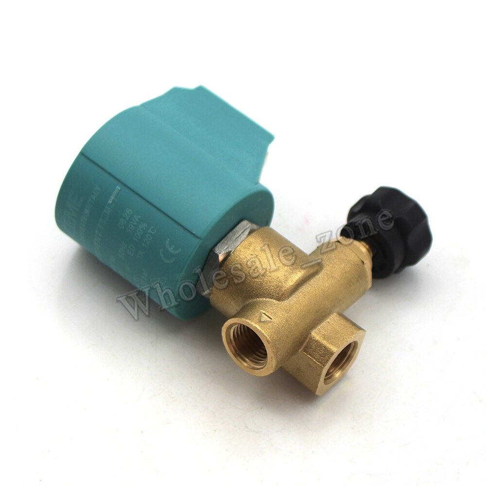 CEME 9934 Adjustable 2/2 way NC 25 Bar G1/4" Water Air Steam Solenoid Electric Valve / Iron Machine Flow Valve High Temperature