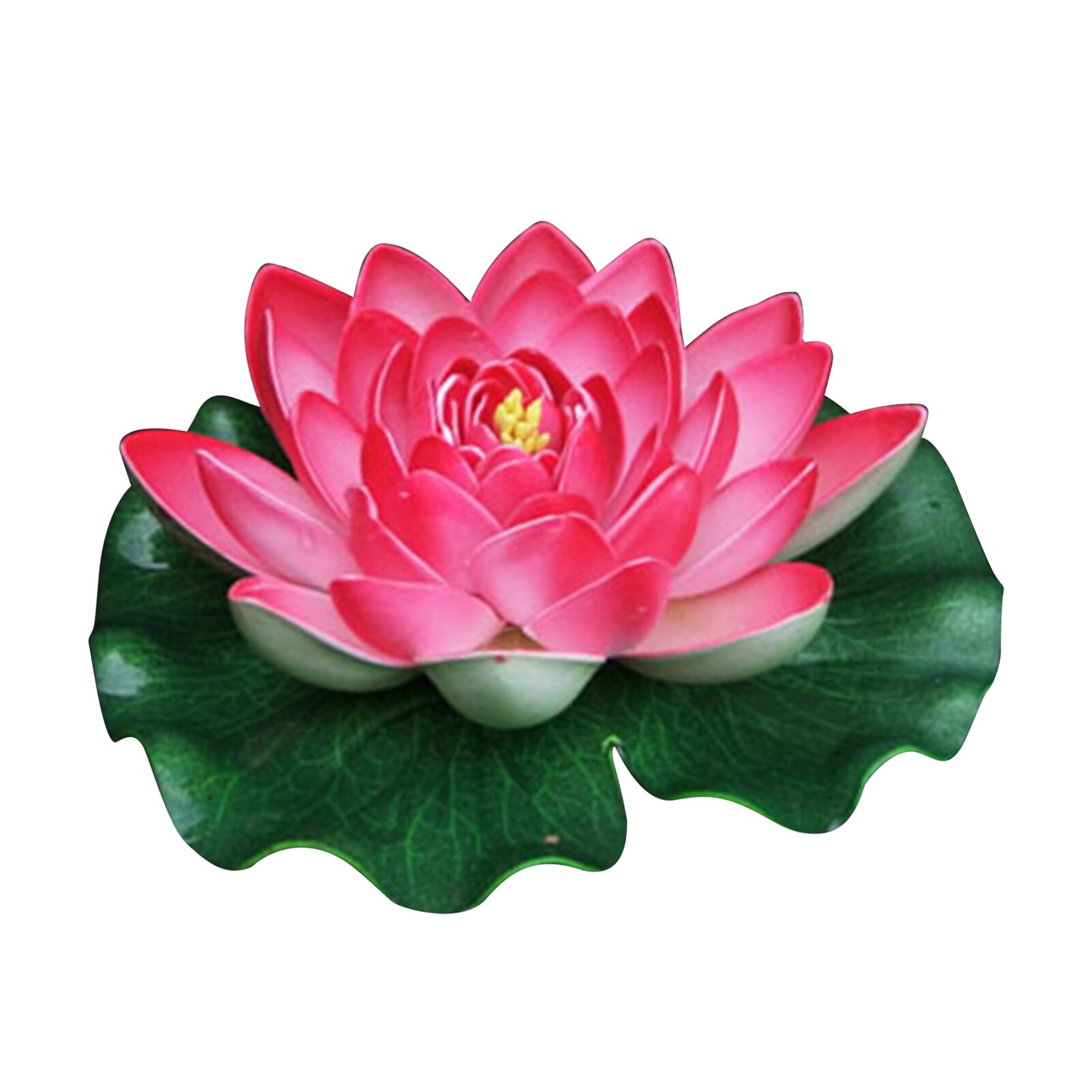7 Inch Kunstmatige Drijvende Lotus Bloemen Water Vijvers Foam Lotusblad Nep Lelie Pad Drijvende Zwembad Thuis Vijver Fish Tank decoratie: C
