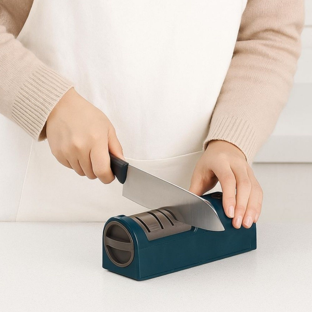 ABS Wireless Electric Cutter Sharpener Rechargeable Coarse and Fine Sharpening Stone Quick Polishing Household Cutter Whetstone