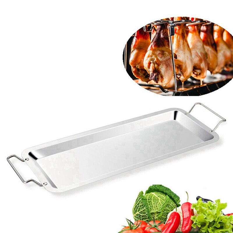 Soporte de parrilla de acero inoxidable para patas de pollo, sartén antigoteo para barbacoa, multiusos para perchero patas de pollo, parrilla para horno