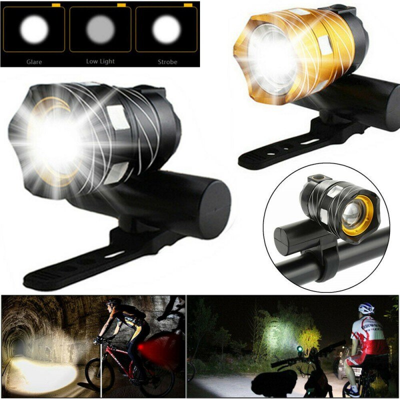 Led Mountainbike Licht Fiets Koplamp 15000lm Xm-L Waterdichte Fiets Motorfiets Koplamp Met Usb