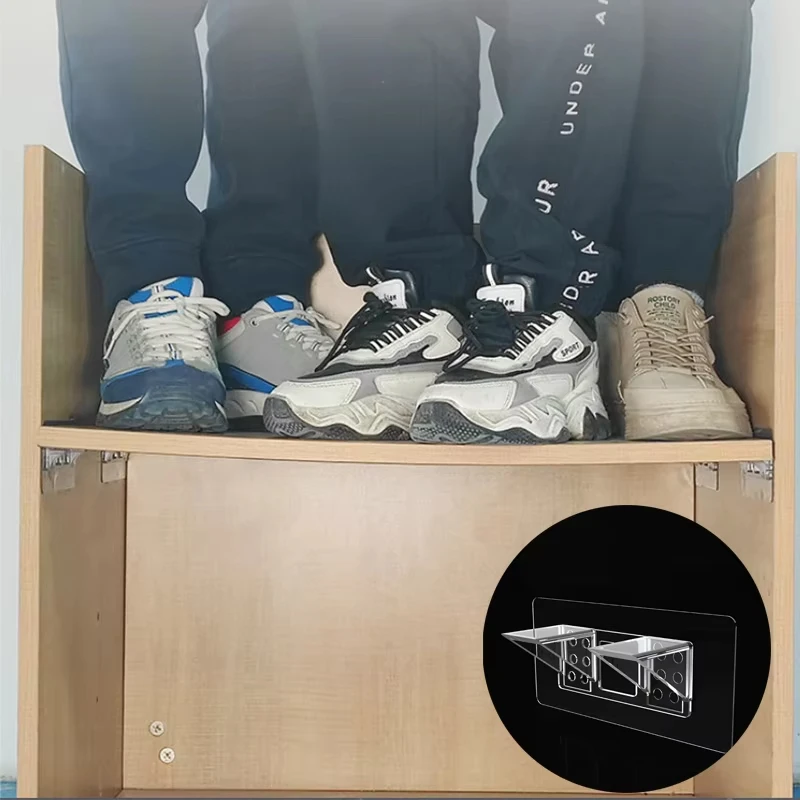 2/4pcs Adhesive Shelf Support Pegs L-type Bracket Wall Support Wall-mounted Rack Kitchen Bedroom Closet Cabinet Shelf Holder