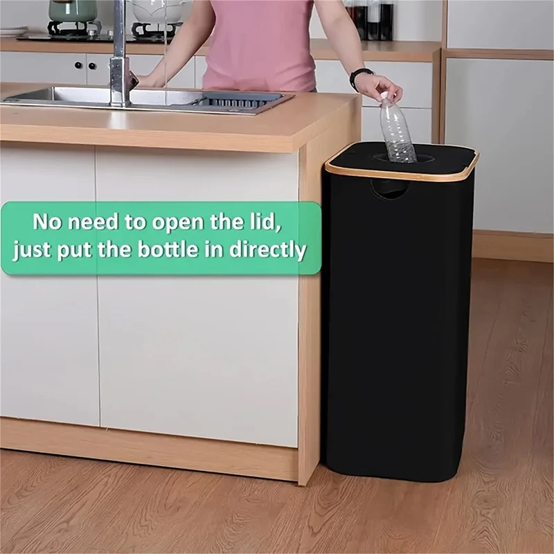 1 ensemble de bacs de recyclage et sacs de rangement de cuisine, bac de recyclage de cuisine, bac de recyclage de bouteilles de grande capacité de 100l avec sacs fourre-tout amovibles