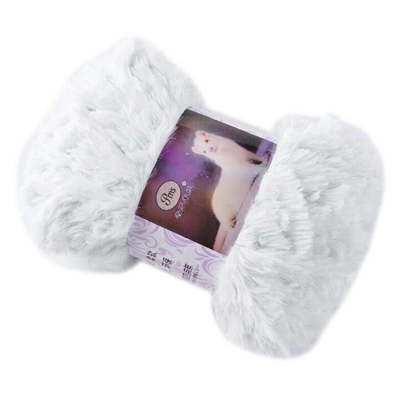 50g/Ball DIY Fluffy Plush Chunky Knitting Yarn Hand-Woven Crochet Velvet Thread 77HE