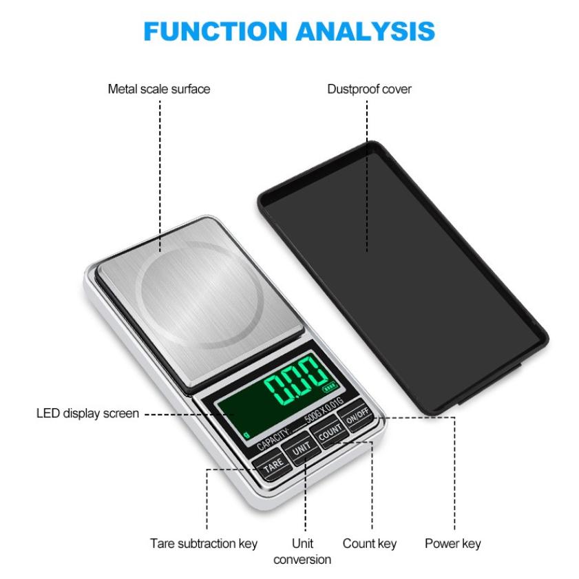 USB plug-in portable gold jewelry scale electronic weighing 0.01g gram palm pocket scale balance household platform scale