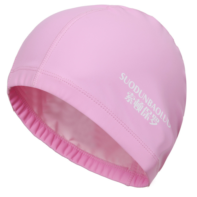 Accesorios de natación para adultos y hombres, gorro de tela de poliuretano impermeable, elástico, protección de orejas, pelo largo, deportes, gorro de piscina