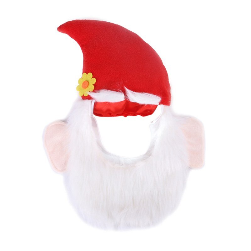 Pet Kerstmuts Kat Hond Winter Warm Pluche Cap Xmas Party Decor Hoed Hond Kat Cosplay Kerstman Cap hoofddeksels: Default Title