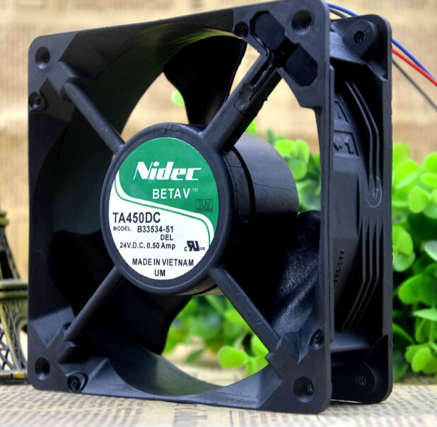 1PCS NIDEC 24V 0.50A 12038 TA450DC B33534-51 cooling fan